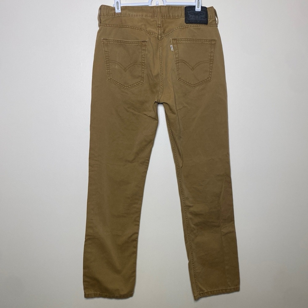 Levi's‎ 514 Mens 32x32 White Tab Brown Slim Straight Cotton Denim Jeans Pants